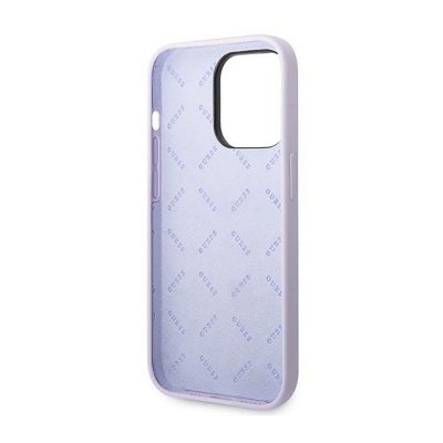 Guess Silicone Vintage - Etui iPhone 14 Pro Max (fioletowy)