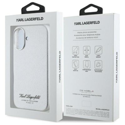 Karl Lagerfeld Hotel RSG - Etui iPhone 16 (szary)