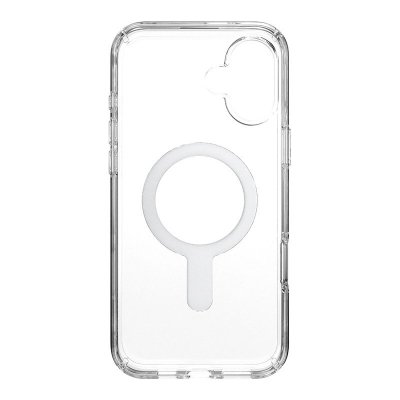 Speck Presidio Perfect-Clear ClickLock & MagSafe - Etui iPhone 16 Plus (Clear / Chrome Finish / Serene Silver)