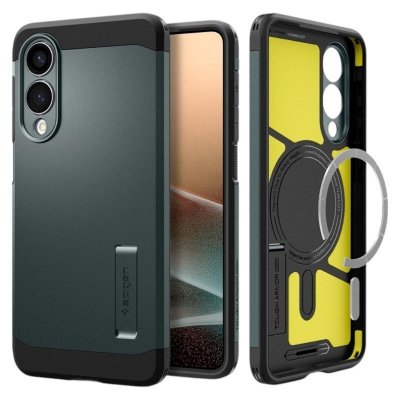 Spigen Tough Armor MagSafe - Etui do Samsung Galaxy S25 Edge (Abyss Green)