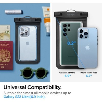 Spigen A601 Universal Waterproof Case - Etui do smartfonów do 6.9&quot; (Czarny)