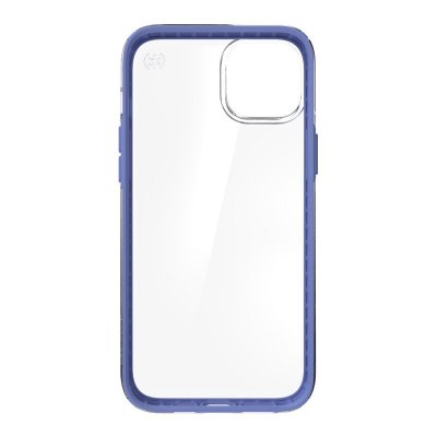 Speck Presidio Perfect-Clear with Impact Geometry - Etui iPhone 15 Plus / 14 Plus z powłoką MICROBAN (Clear / Grounded Purple)