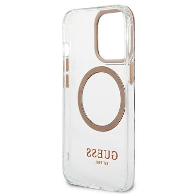 Guess Metal Outline Magsafe - Etui iPhone 13 Pro Max (przezroczysty / złoty)