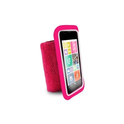 PURO Running Band - Uniwersalna frotka do biegania do smartfonów max 4.3&quot; + key pocket (różowy)