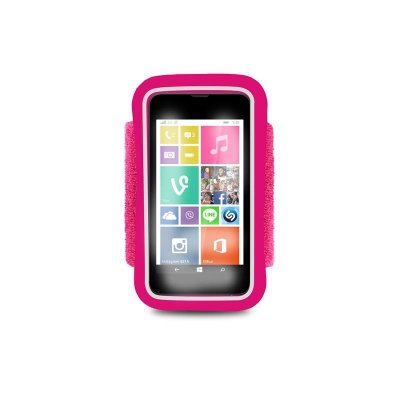PURO Running Band - Uniwersalna frotka do biegania do smartfonów max 4.3&quot; + key pocket (różowy)