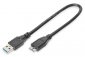 Digitus Kabel połączeniowy USB 3.1 Gen.1 SuperSpeed 5Gbps Typ USB A/microUSB B M/M czarny 0,25m 