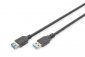 Digitus Kabel przedłużający USB 3.1 Gen.1 SuperSpeed 5Gbps Typ USB A/USB A M/Ż 3m Czarny 