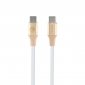 Guess Ebossed Logo - Kabel USB-C do USB-C Fast Charging 1.5m (złoty) 
