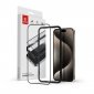 Crong Anti-Bacterial 3D Armour Glass - Szkło hartowane 9H na cały ekran iPhone 15 Pro + ramka instalacyjna 