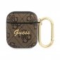 Guess 4G Script Metal Collection- Etui AirPods 1/2 gen (brązowy) 