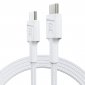 Green Cell PowerStream - Kabel Przewód USB-C - USB-C 120 cm Power Delivery 60W, QC 3.0 (biały) 