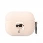 Karl Lagerfeld Silicone NFT Karl Head 3D - Etui AirPods Pro (różowy) 