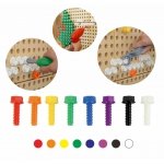 Kolorowe Śrubki Do Tablicy Kreatywnej Naukowej Masterkidz 512 Sztuk Mix Kolorów