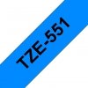 Taśma laminowana Brother Black on Blue 24mm TZE551