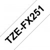 Taśma Brother TZE-FX251. czarny druk/biały podkład. laminowane. 8m. 24mm. flexibilnĂ­ TZEFX251