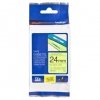 Taśma Brother TZE-C51. żółty druk/czarny podkład. laminowane. 5m. 5mm TZEC51