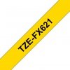 Taśma Brother TZEFX621. czarny druk/żółty podkład. laminowane. 8m. 24mm. flexibilnĂ­ TZEFX621