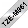 Taśma Brother TZE-M961. czarny druk/srebrny podkład. laminowane. 8m. 36mm TZEM961