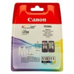 Canon oryginalny wkład atramentowy / tusz PG-510/CL-511. black/color. 220. 245s. 9ml. 2970B010. blistr. Canon MP240. 260. 270. 480 2970B010