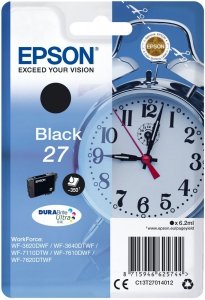 Epson oryginalny tusz C13T27014022, 27, black, 6,2ml, Epson WF-3620, 3640, 7110, 7610, 7620 C13T27014022