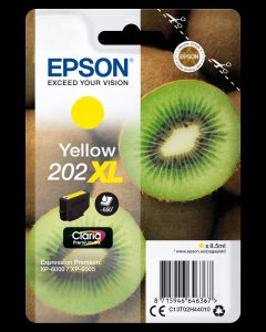 Tusz EPSON C13T02H44010, 202 XL, yellow, 8.5ml, Epson XP-6000, XP-6005