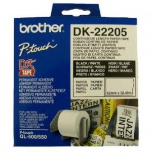 Brother taśma laminowana Papier/ DK22205 White 62 mm