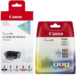 Canon oryginalny Wkład atramentowy / tusz IP4200 CLI-8 BK+PC+PM+R+G 420str 0620B027