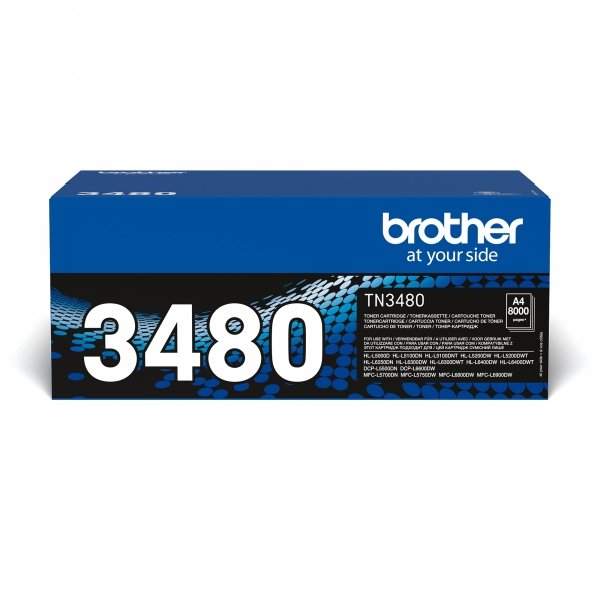 Toner Brother TN3480. black. 8000s. Brother HL-L6400DW TN3480