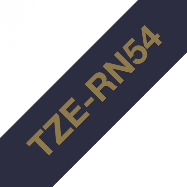 Taśma Brother TZE-RN54, złoty druk/ciemnoniebieski podkład, tekstylny, 4m, 24mm