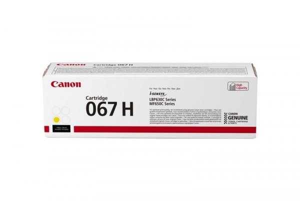 Toner Canon 067 H Y, yellow, 2350s, 5103C002, high capacity, Canon LBP631Cdw, LBP633Cdw, MF651Cw, MF655Cdw, MF657Cdw, O