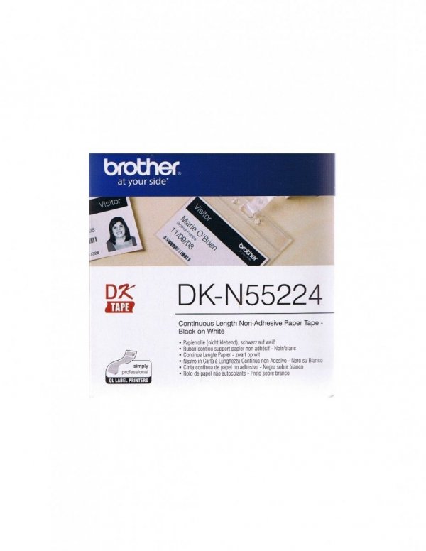 Brother rolki papierowe biała. 1 szt.. DKN55224. do drukowania etykiet DKN55224
