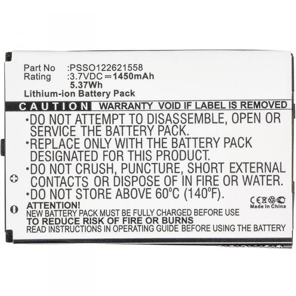 Części / CoreParts / zamiennik / Battery for Handheld Scanner 5.4Wh Li-ion 3.7V 1450mAh Black, Dolphin 6000
