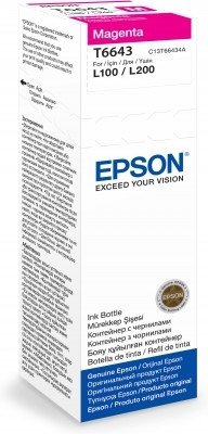 Tusz EPSON T6643 MAGENTA  70ml butelka do L100/110/200/210/300/355/550 C13T66434A