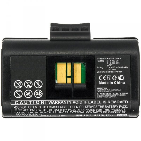 Części / CoreParts / zamiennik / Battery for Portable Printer 25.16Wh Li-ion 7.4V 3400mAh  Black for Intermec Portable Printer PB21, PB22, PB31, PB32