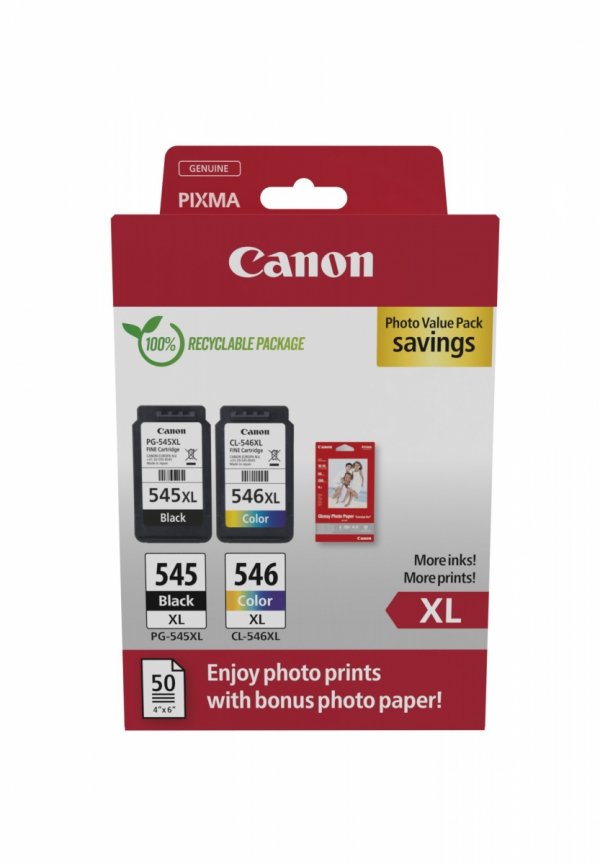 INK CARTRIDGES PG-545XL/CL-546XL PHOTO VALUE  NON-BLISTERED PRODUCTS W, /O SECURITY