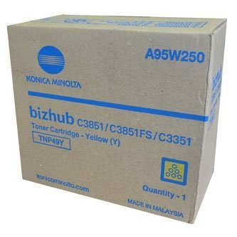 Toner Konica-Minolta A95W250, yellow, 12000s, TNP-49Y, Konica Minolta Bizhub C3351, bizhub C3851, bizhub C3851FS A95W250
