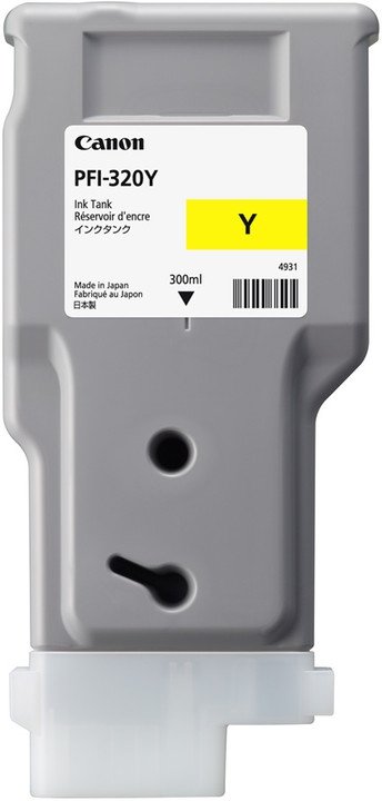 Tusz Canon PFI320Y, yellow, 300ml, 2893C001, Canon TM-200, 205, 300, 305 2893C001