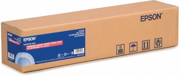 Papier do plotera / EPSON / 610/30.5/Premium Glossy Photo Paper Roll, połysk, 24 cale, C13S041638, 260 g/m2, papier, 610mmx30.5m, biały, do drukarek atramen