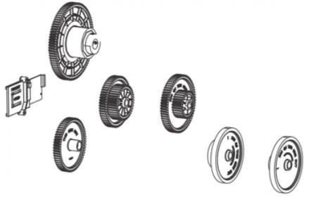Części / ZEBRA / Kit Drive Gears ZT200 Series  Only For Serial Numbers less  than 52J141101521 P1037974-029, Drive gear