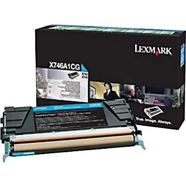 Lexmark oryginalny toner X746A1CG. cyan. 7000s. return. Lexmark X746DE. X748DE. X748DTE X746A1CG