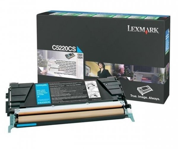 Toner Lexmark C5220CS. cyan. 3000s. return. Lexmark C522n. C524 C5220CS