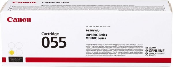 Toner Canon 055Y, yellow, 2100s, 3013C002, Canon MF742Cdw, MF744Cdw, MF746Cx, LBP663Cdw, LBP664Cx, O