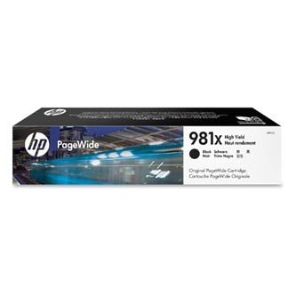 HP oryginalny Wkład atramentowy / tusz L0R12A. No.981X. black. high capacity. HP PageWide MFP E58650. 556. Flow 586 L0R12A