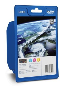 Tusz Brother LC-985RBWBP. cyan/magenta/yellow. Brother DCP-J125. J315W. J515W LC985RBWBP