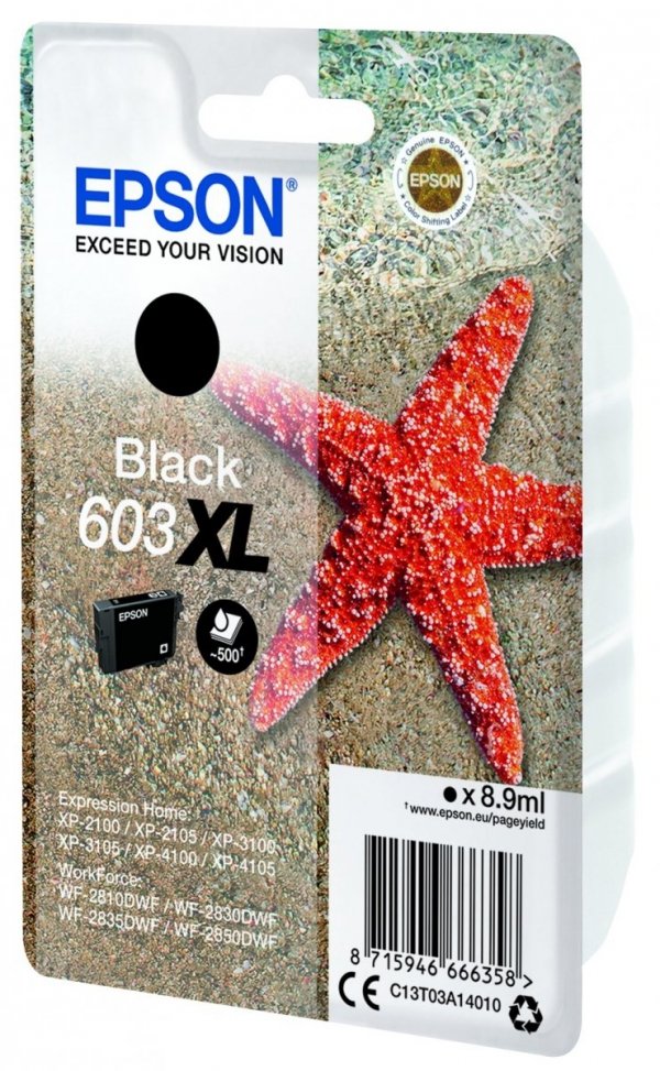 Epson Atrament Singlepack Black 603XL Ink
