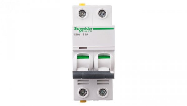 Wyłącznik nadprądowy 2P B 6A 6kA AC iC60N-B6-2 A9F03206