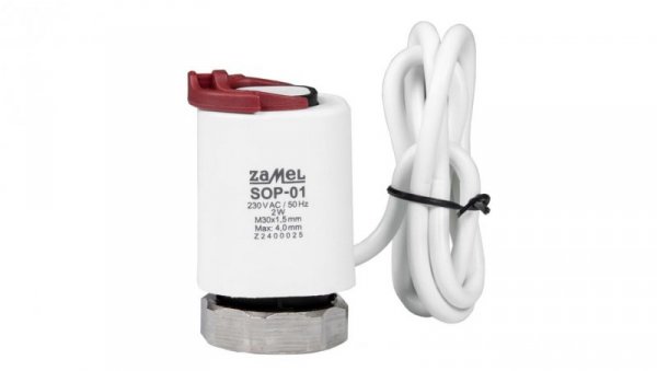SIŁOWNIK TERMOELEKTRYCZNY M30X1,5 NC, 230V AC TYP: SOP-01