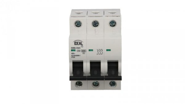 Wyłącznik nadprądowy 3P C 50A 6kA AC KMB6-C50/3 VDE 23169