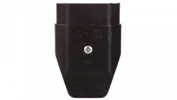 Gniazdo płaskie 7627 skręcane 10A 2P czarne 1131-223-000-280