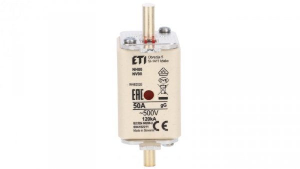 Wkładka bezpiecznikowa KOMBI NH00 gG 50A/500V 004182211 /3szt./